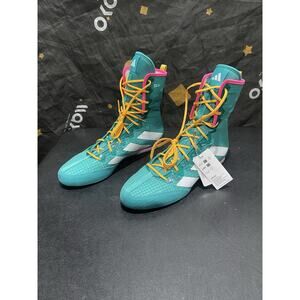 New Adidas Box Hog 4 Boxing Shoes Pure Teal Pink JR5382 Men’s 11/ Women’s 12